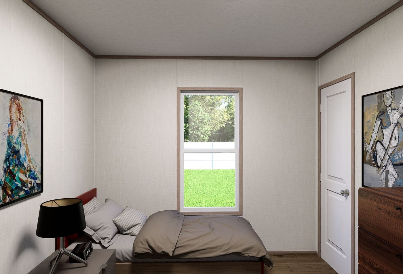 The OASIS Bedroom. This Manufactured Mobile Home features 3 bedrooms and 2 baths.