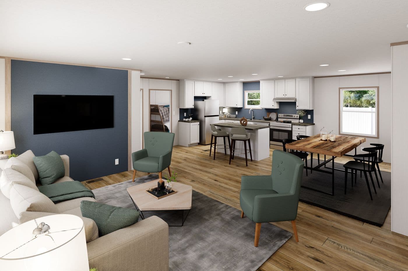 The ULTRA FLEX 48 Foyer. This Manufactured Mobile Home features 3 bedrooms and 2 baths.