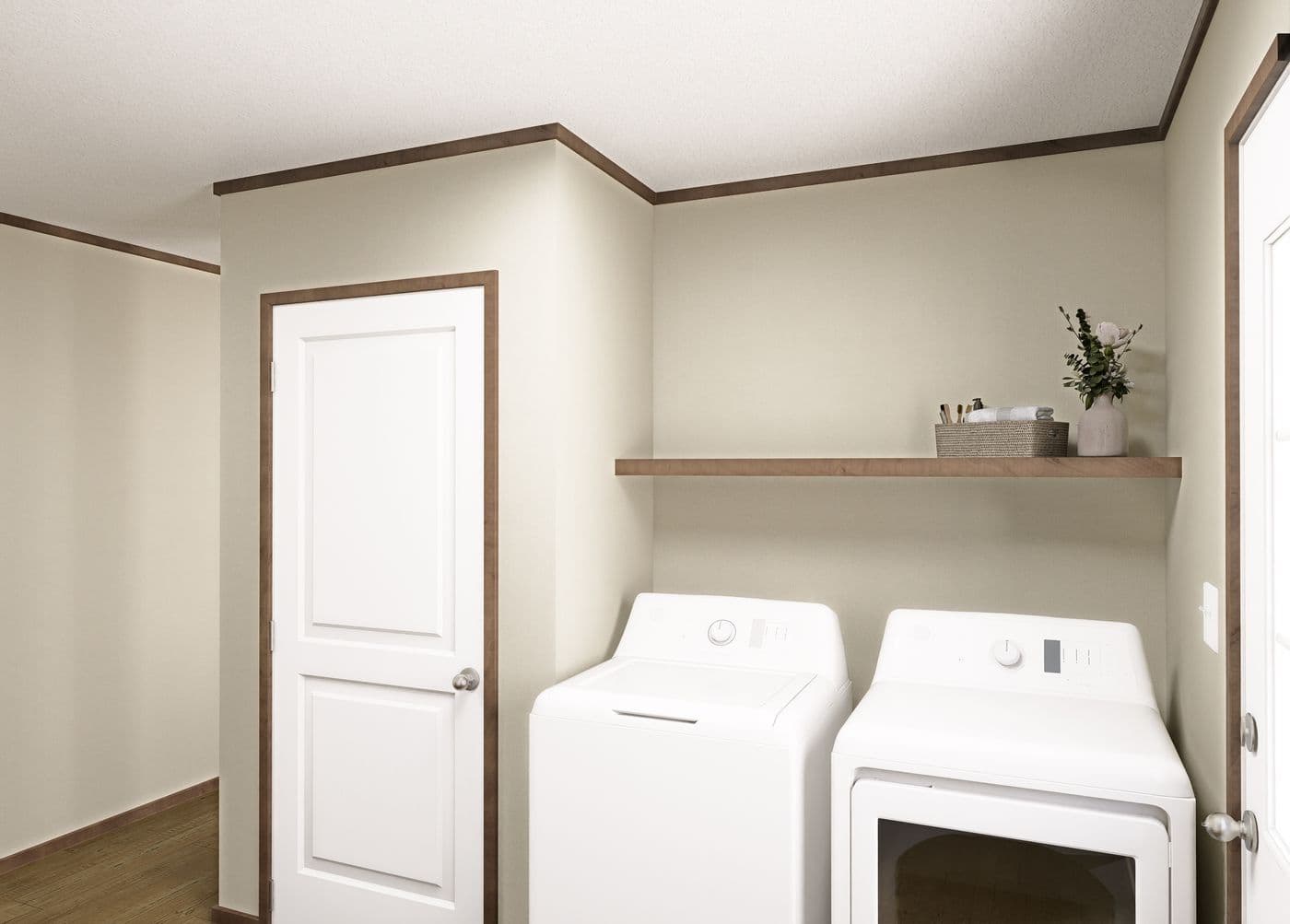 The CROCKETT Utility Room. This Manufactured Mobile Home features 3 bedrooms and 2 baths.