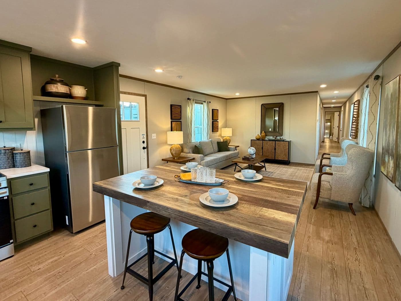 The BERYL Kitchen. This Manufactured Mobile Home features 3 bedrooms and 2 baths.