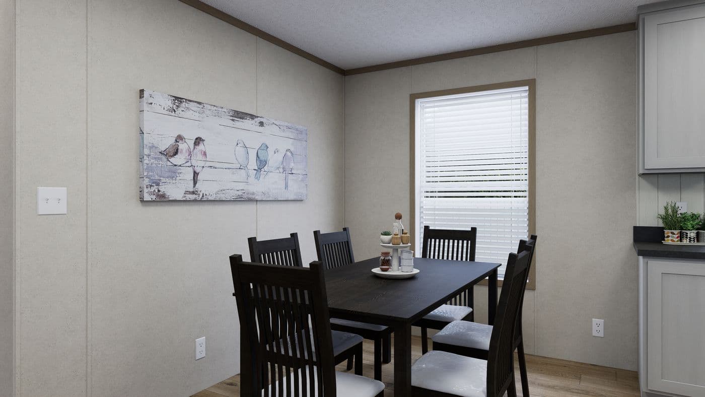 The 4828-CC51 PILLAR 48 Dining Room. This Manufactured Mobile Home features 3 bedrooms and 2 baths.