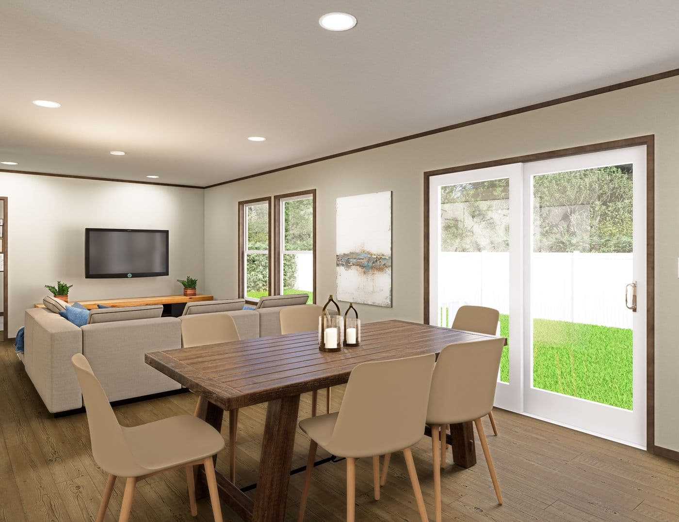 The MOROCCO Dining Area. This Manufactured Mobile Home features 4 bedrooms and 2 baths.