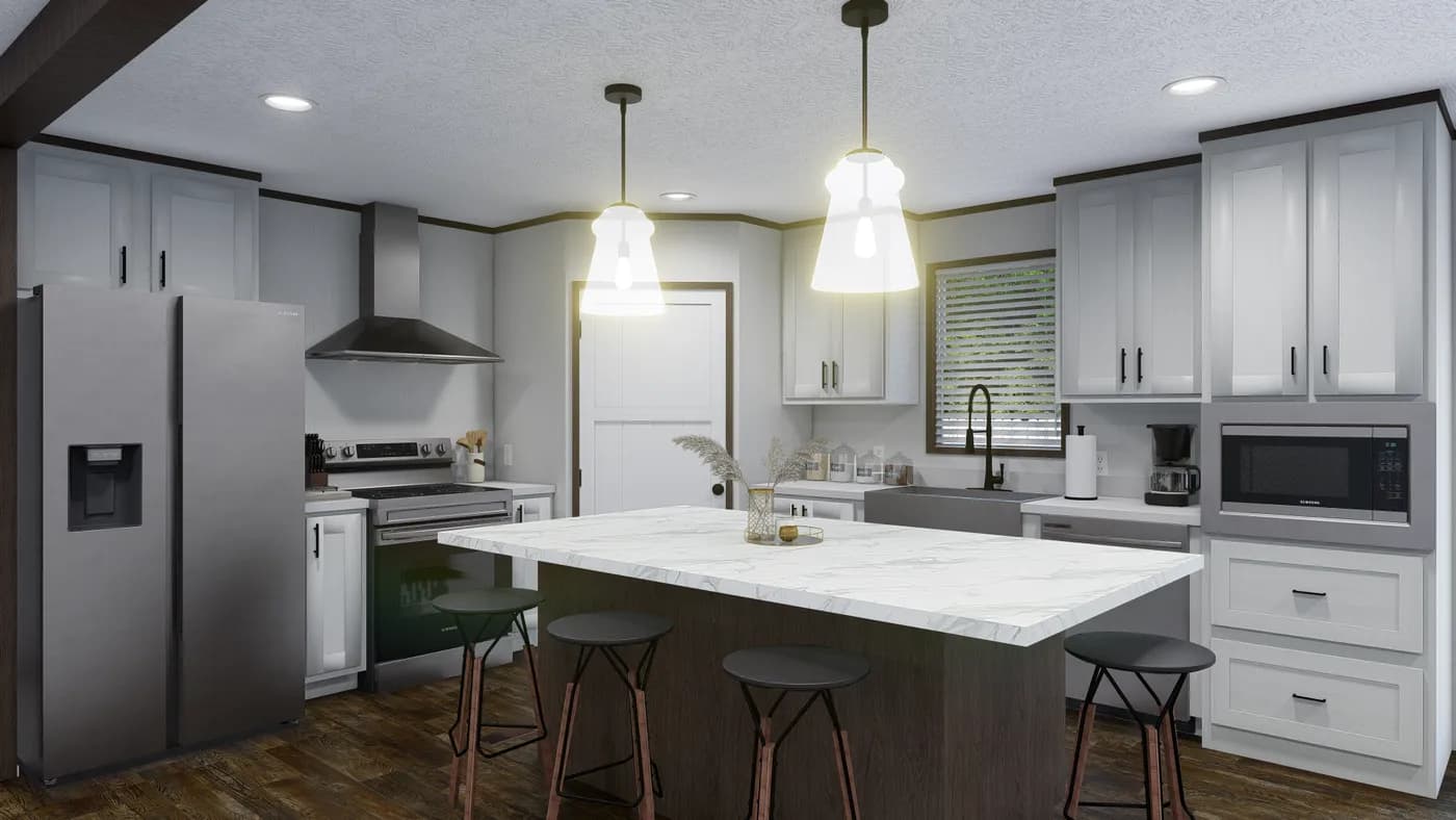 The BOLT Kitchen. This Manufactured Mobile Home features 4 bedrooms and 2 baths.