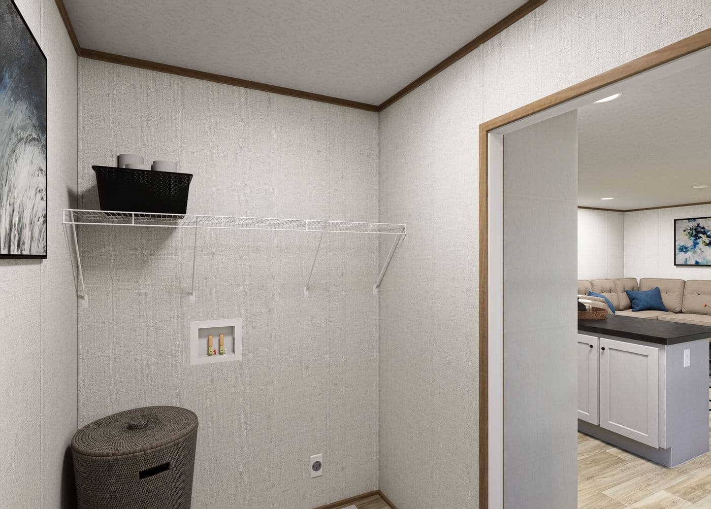 The EMBER Utility Room. This Manufactured Mobile Home features 2 bedrooms and 2 baths.