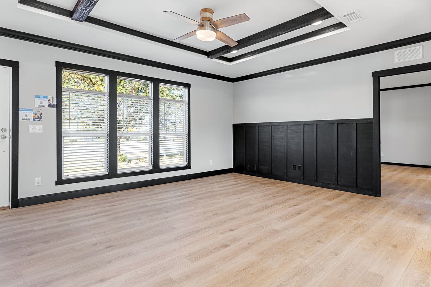 The THE SIERRA Living Room. This Manufactured Mobile Home features 4 bedrooms and 2 baths.