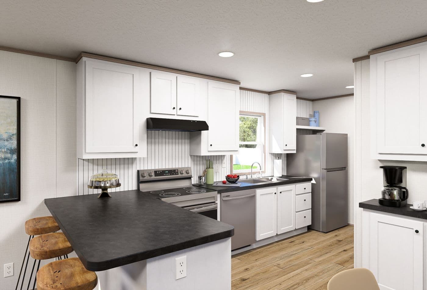 The OASIS Kitchen. This Manufactured Mobile Home features 3 bedrooms and 2 baths.