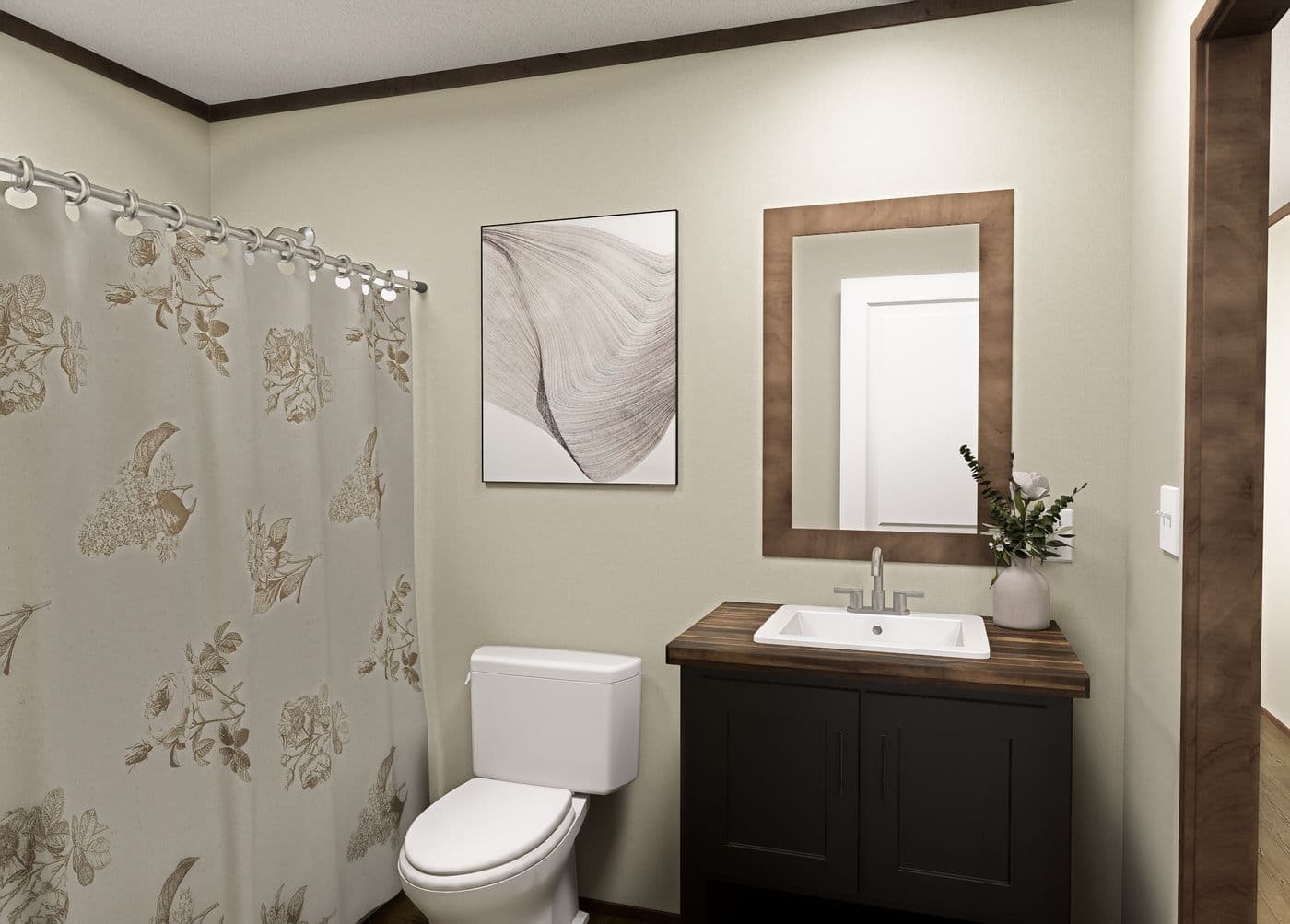 The SEVIER Guest Bathroom. This Manufactured Mobile Home features 4 bedrooms and 3 baths.