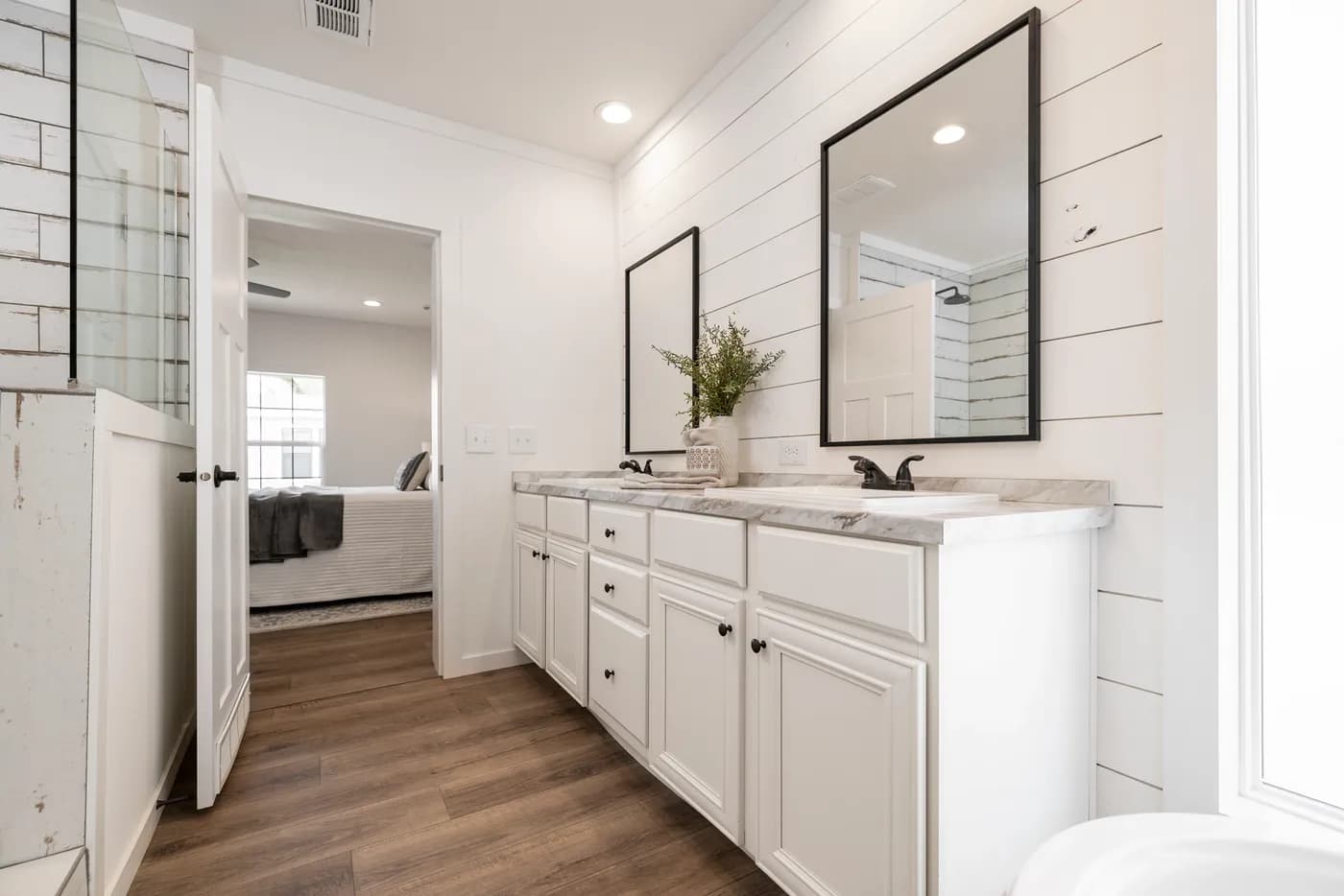 The THE ANNA FAE Primary Bathroom. This Manufactured Mobile Home features 3 bedrooms and 2 baths.