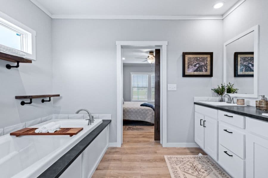 The THE DENALI Exterior. This Manufactured Mobile Home features 3 bedrooms and 2 baths.