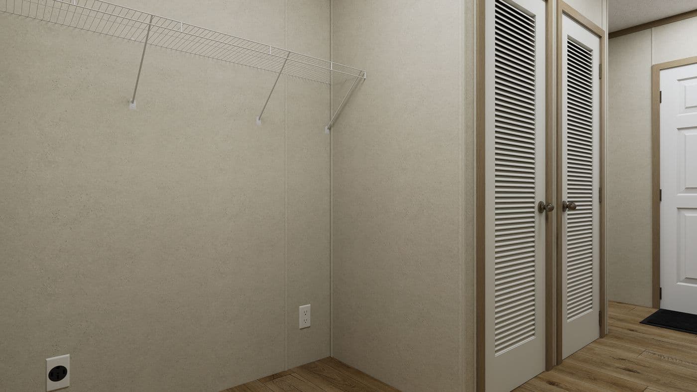 The 7216-CC03 HARBORVIEW 72 Utility Room. This Manufactured Mobile Home features 3 bedrooms and 2 baths.