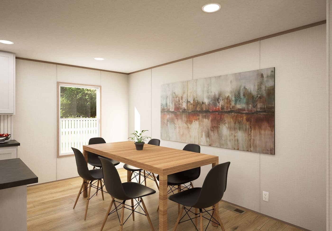 The GROVE Dining Area. This Manufactured Mobile Home features 3 bedrooms and 2 baths.
