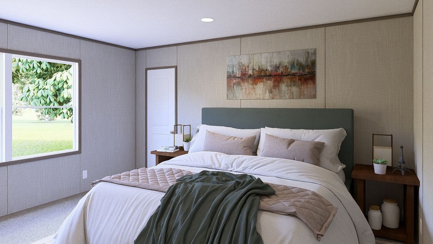 The LEGEND BIG BOY Bedroom. This Manufactured Mobile Home features 4 bedrooms and 2 baths.