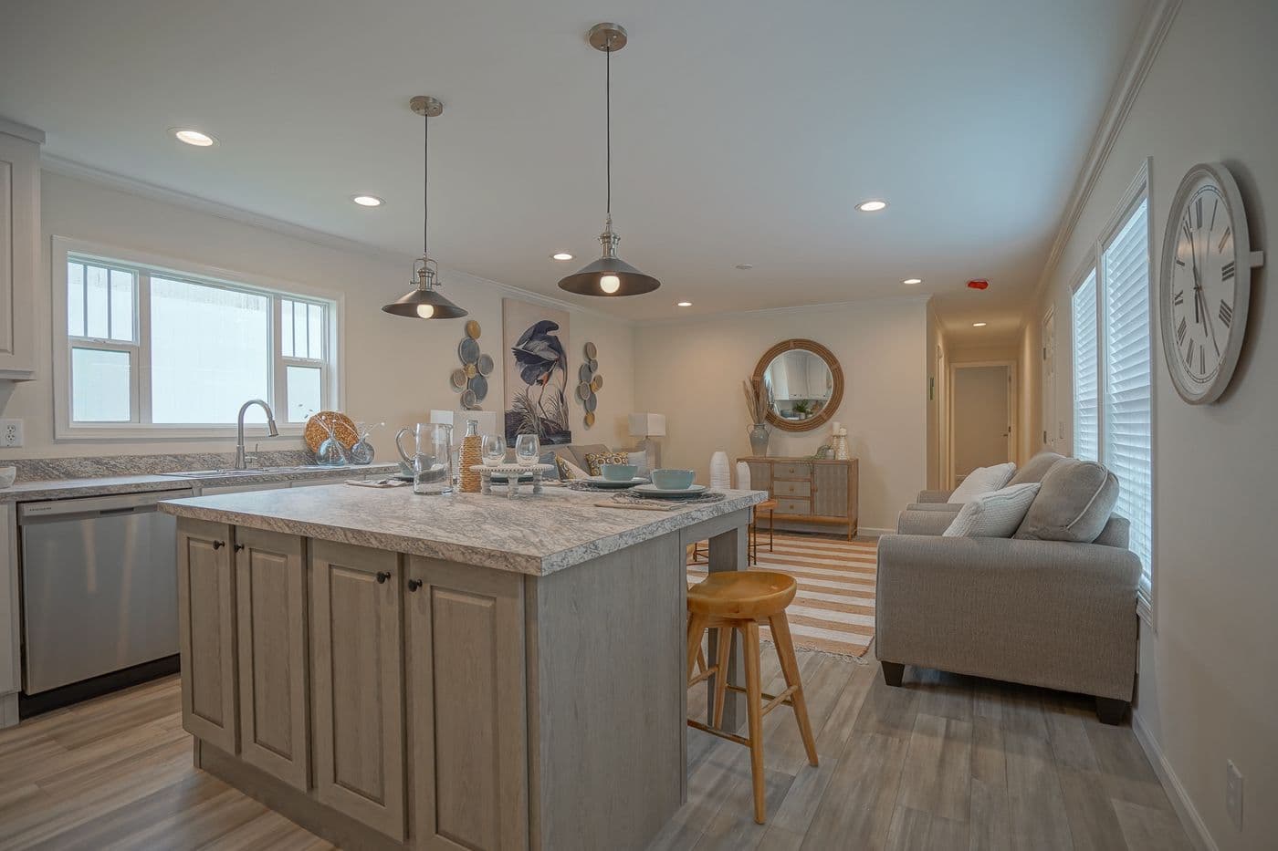 The 777-2 "COOL BREEZE" 7616 Kitchen. This Manufactured Mobile Home features 3 bedrooms and 2 baths.
