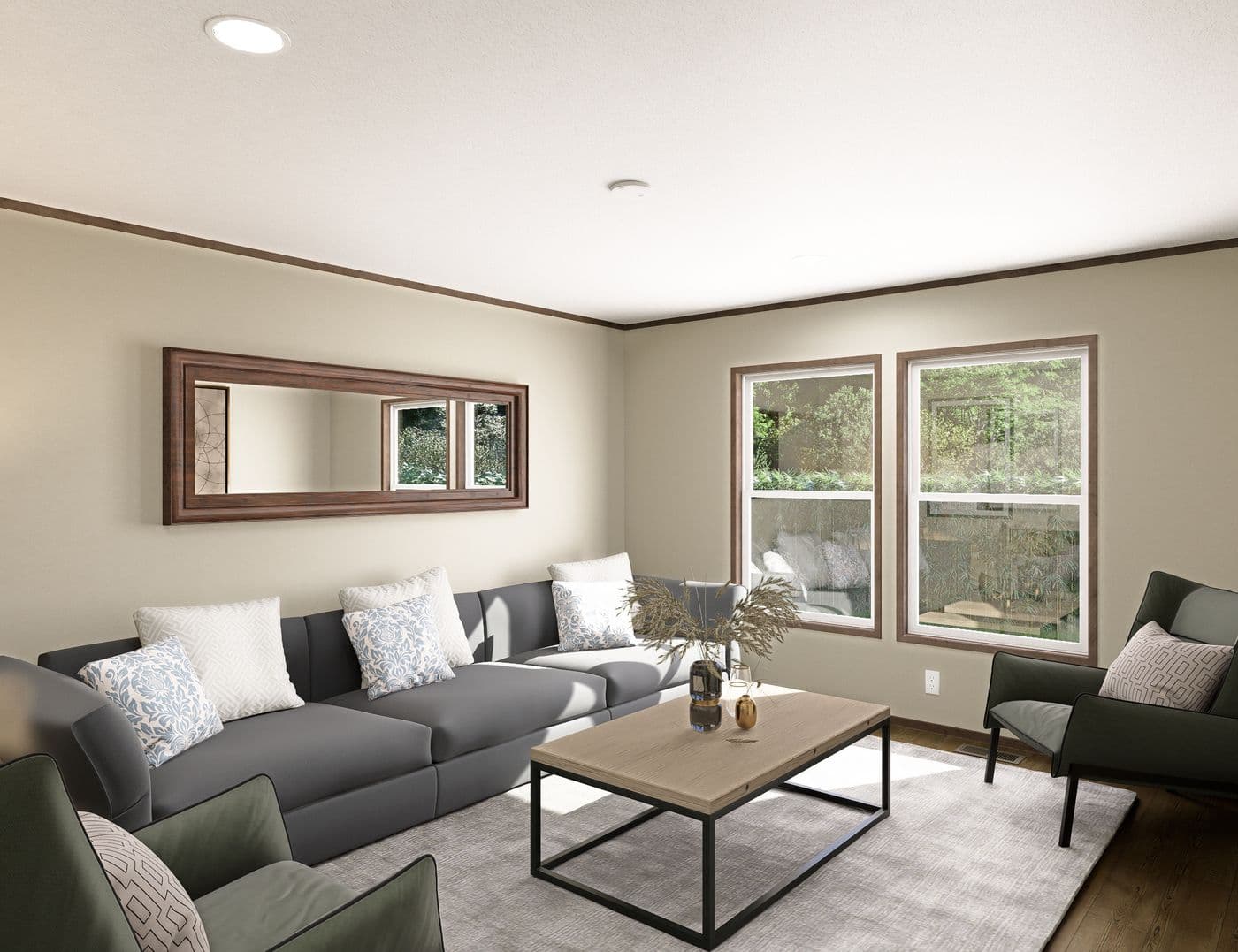 The FIJI Den. This Manufactured Mobile Home features 3 bedrooms and 2 baths.