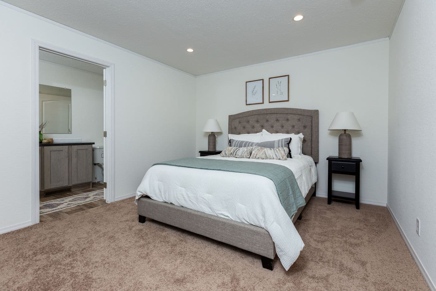 The LIFESTYLE 208 Bedroom. This Manufactured Mobile Home features 3 bedrooms and 2 baths.