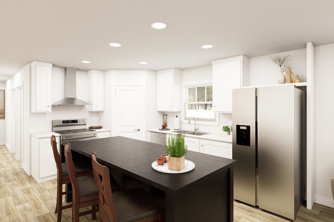 The RIGHT CHOICE 110 Kitchen. This Manufactured Mobile Home features 4 bedrooms and 2 baths.