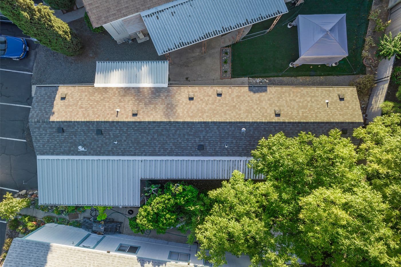 Aerial view from above