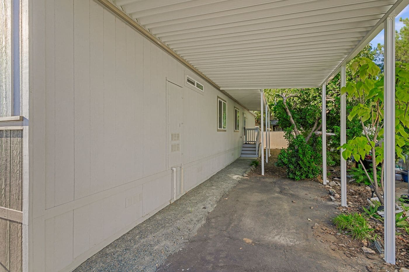 Backside of carport