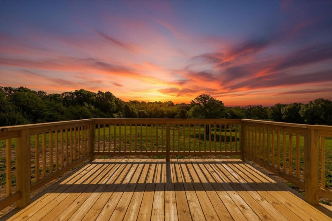 deck sunset