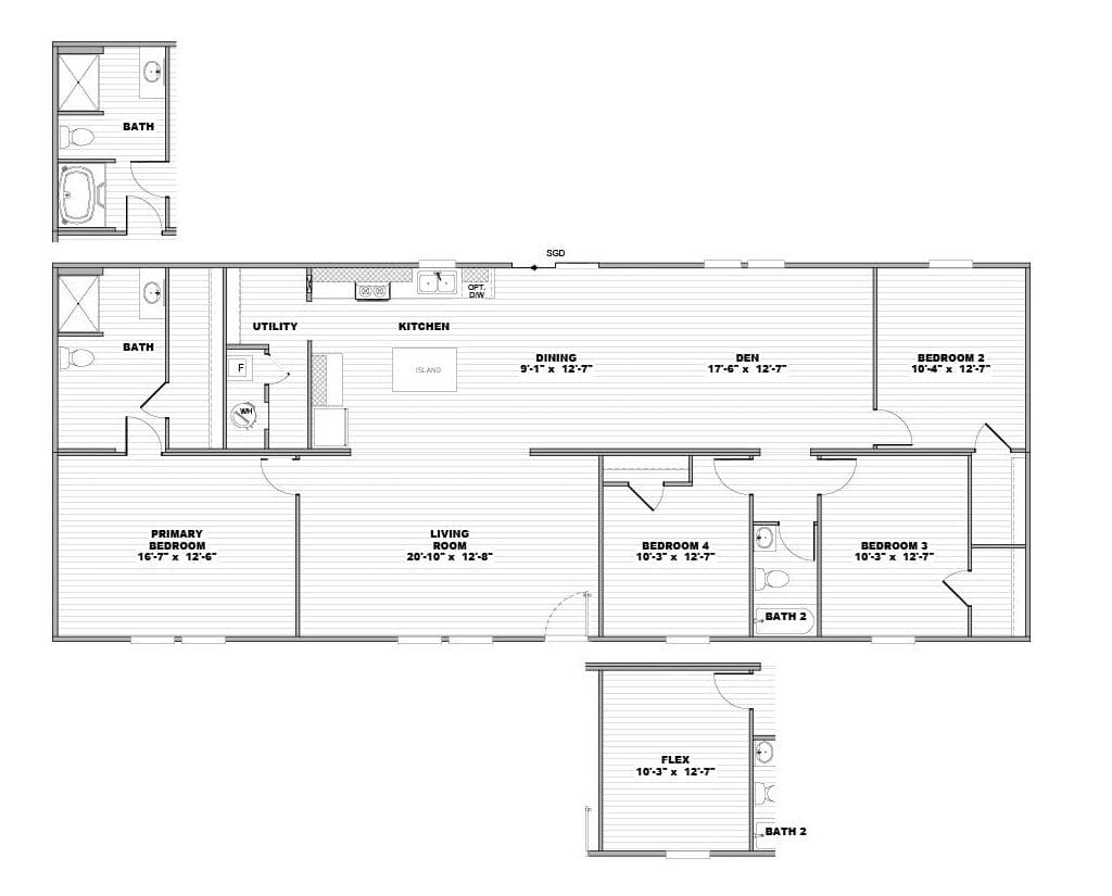 Floor plan for Lot 6 Tripple Creek