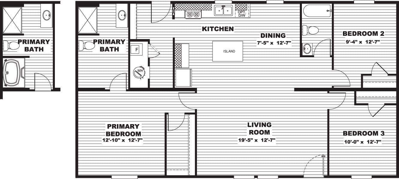Floor plan for Lot 13