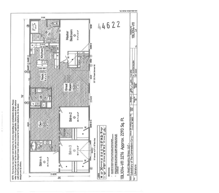 Floor plan for JUBILEE CREEK (The Ranch)