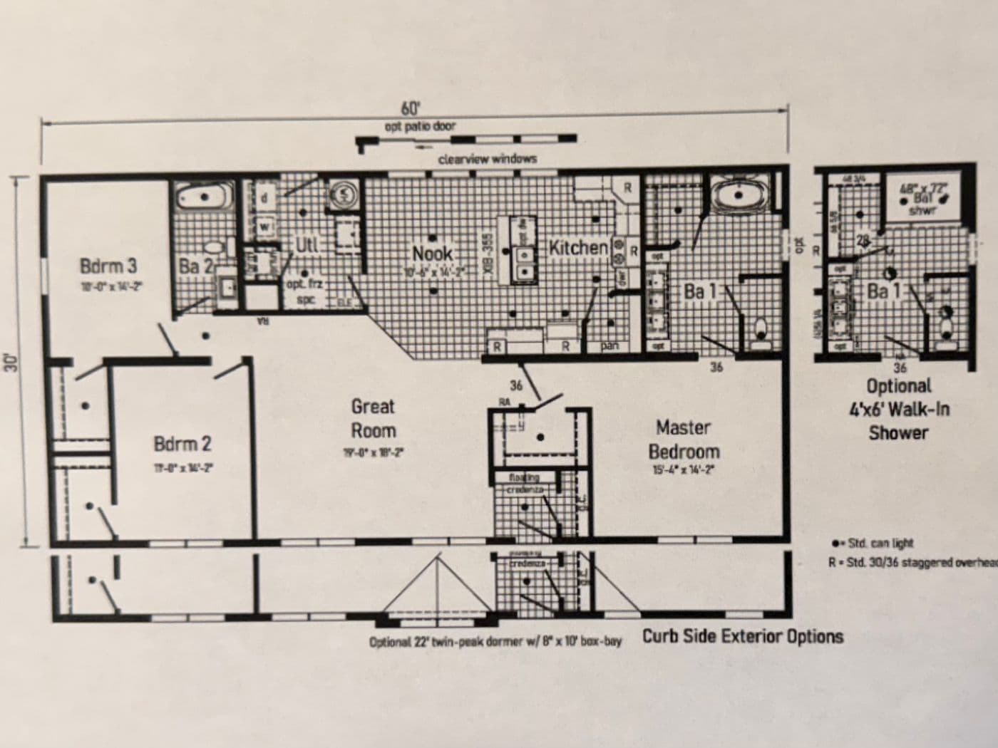 Floor plan for 112 ZULA CIRCLE, STARR, SC BLUE RIDGE LTD MODULAR