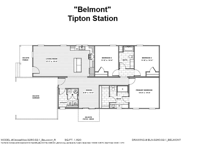 Floor plan for Belmont 