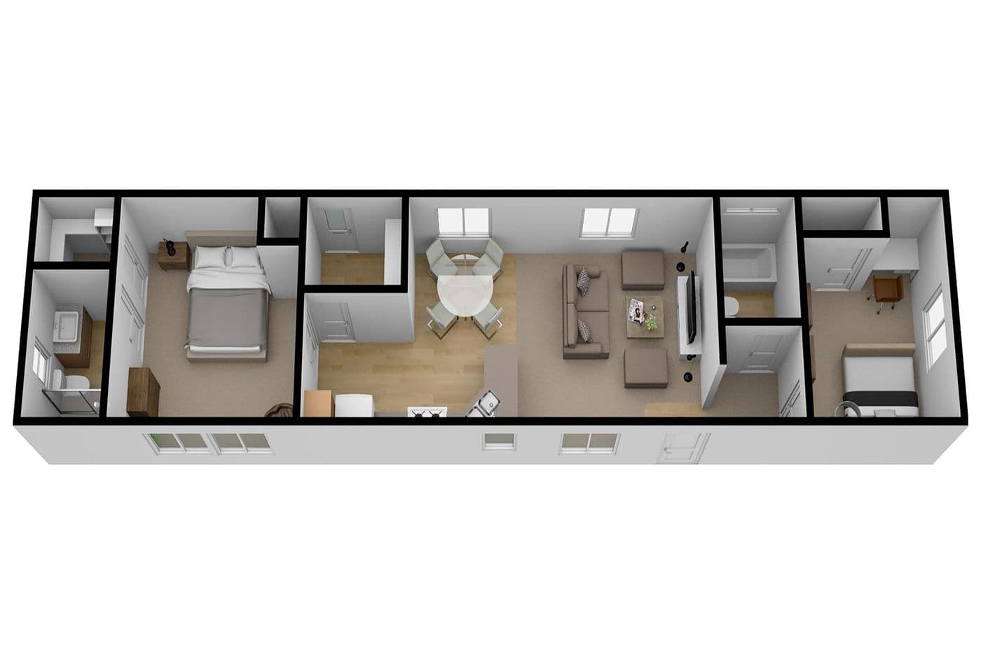 3-d view of floor plan