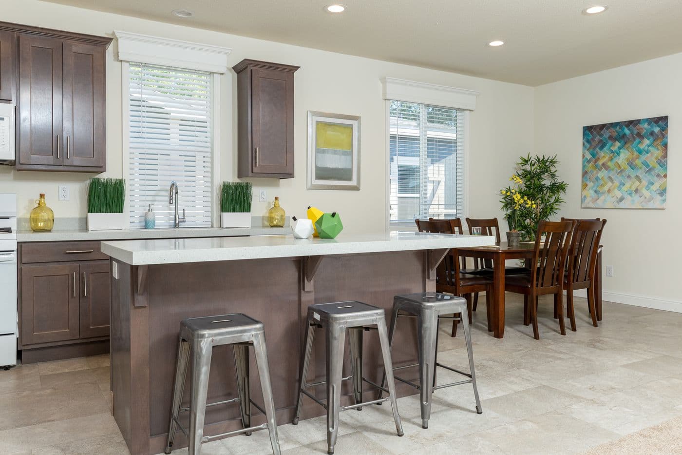 The FAIRPOINT 24564A Kitchen. This Manufactured Mobile Home features 4 bedrooms and 2 baths.