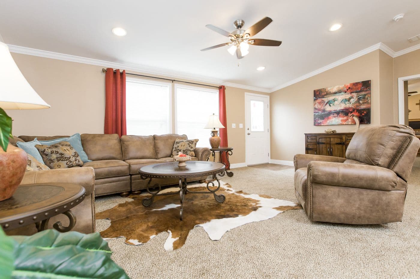 The K2776A Living Room. This Manufactured Mobile Home features 4 bedrooms and 2 baths.