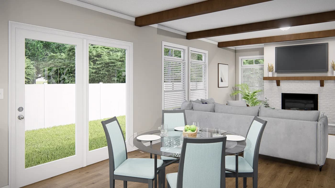 The THE VALHALLA Dining Area. This Manufactured Mobile Home features 3 bedrooms and 2 baths.