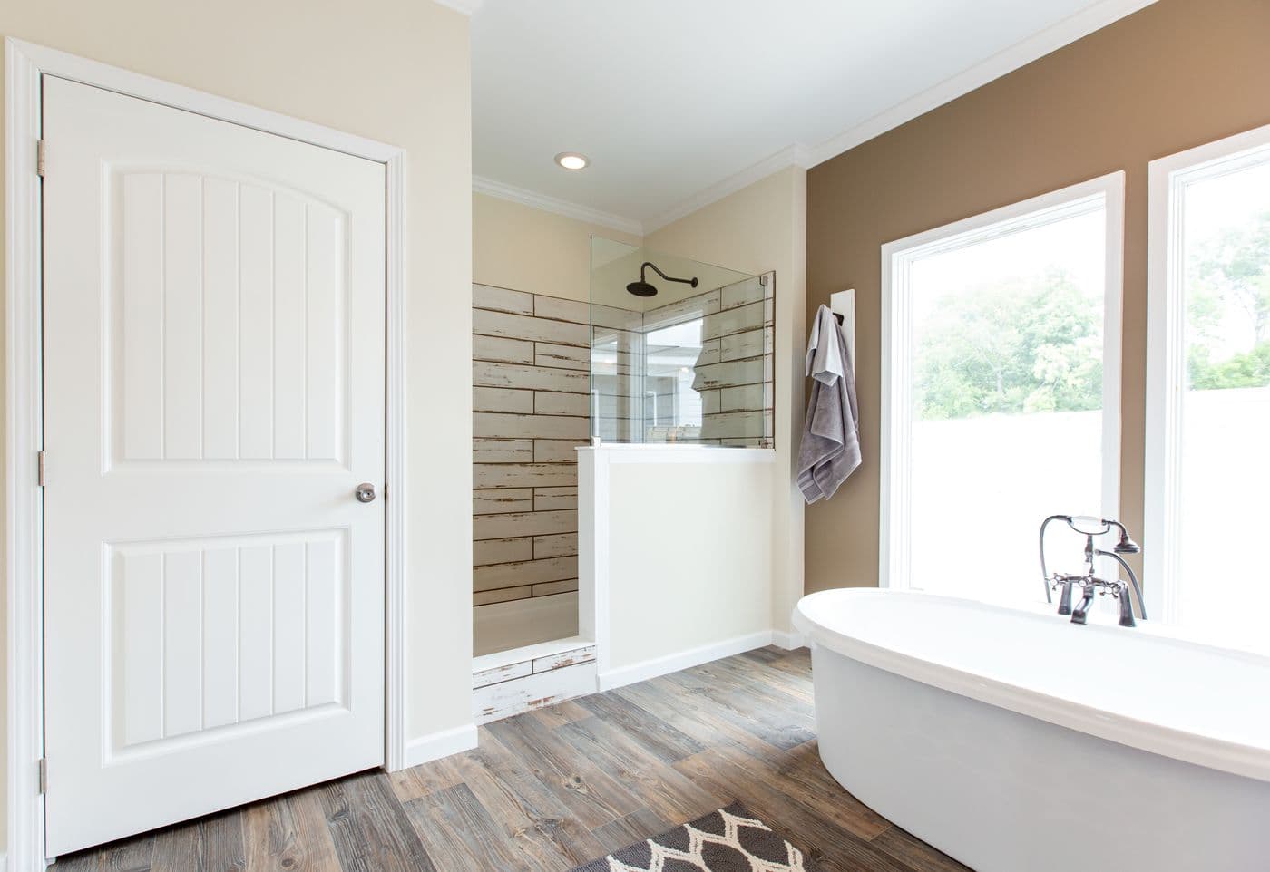 The SOUTHERN CHARM 4 BR Primary Bathroom. This Manufactured Mobile Home features 4 bedrooms and 2 baths.
