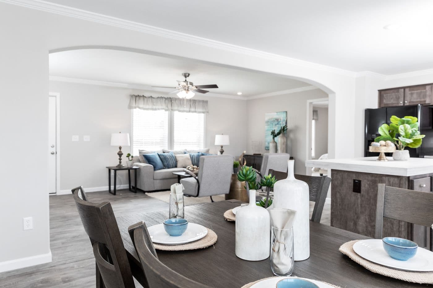 The THE VILLETTE Dining Room. This Manufactured Mobile Home features 3 bedrooms and 2 baths.