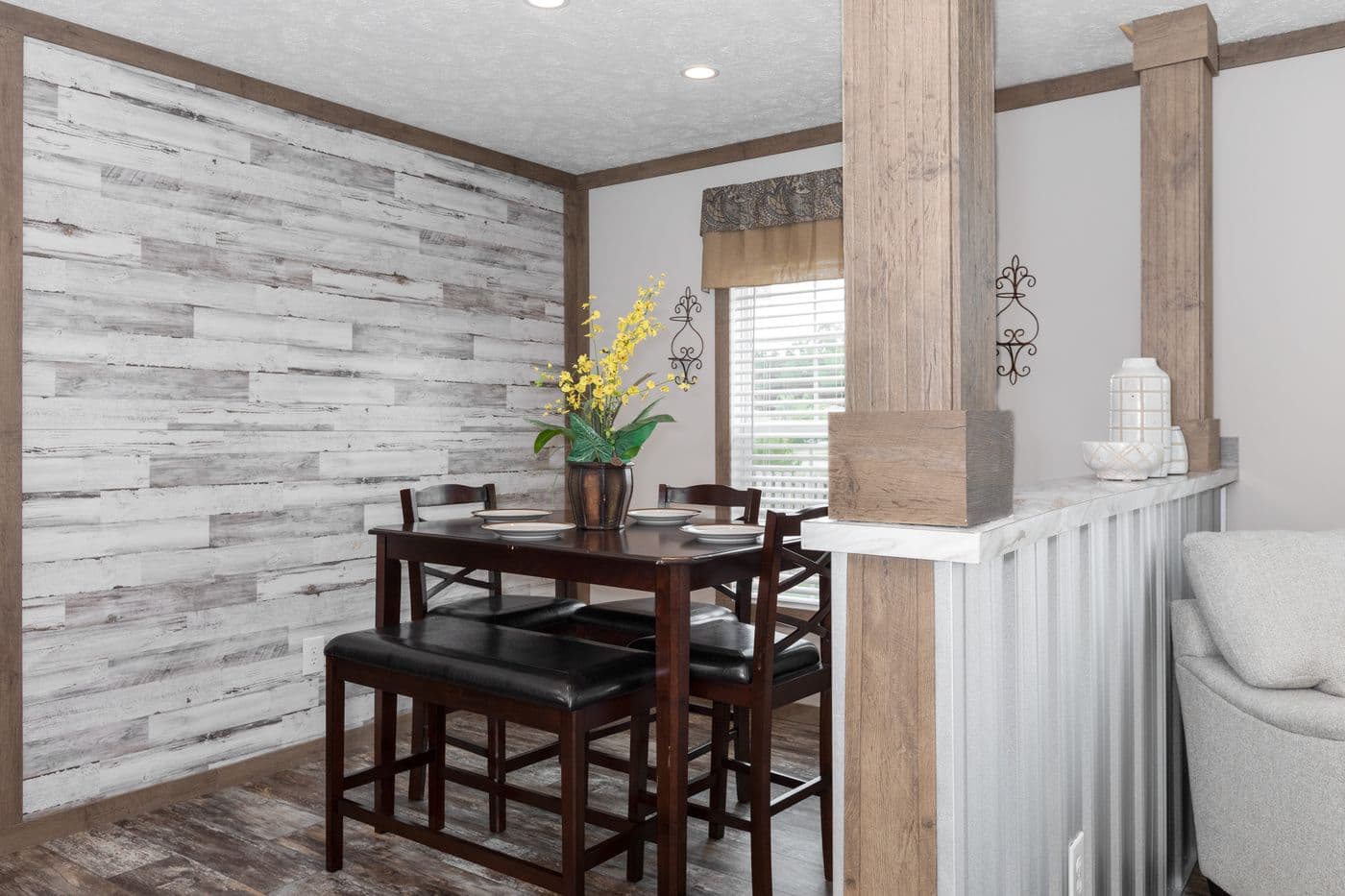 The THE WALSH Dining Area. This Manufactured Mobile Home features 3 bedrooms and 2 baths.
