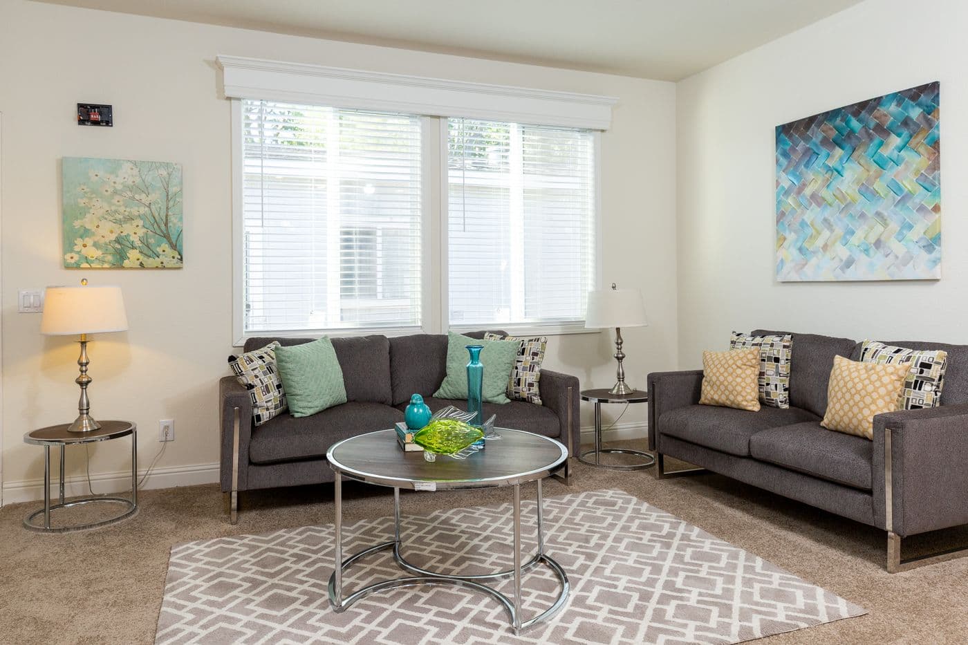 The FAIRPOINT 24564A Living Room. This Manufactured Mobile Home features 4 bedrooms and 2 baths.