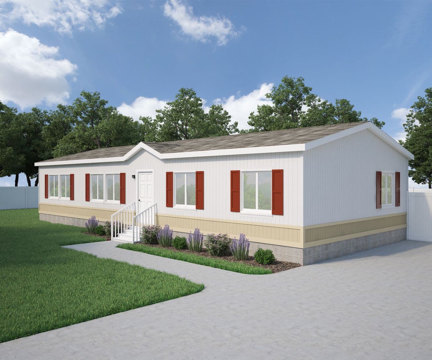 The FAIRPOINT 24564A Optional Cottage Exterior. This Manufactured Mobile Home features 4 bedrooms and 2 baths.