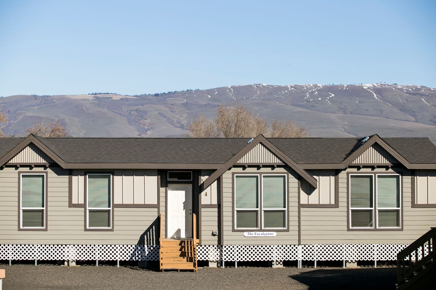 The ING681F EUCALYPTUS (FULL) GW Exterior. This Manufactured Mobile Home features 3 bedrooms and 2 baths.
