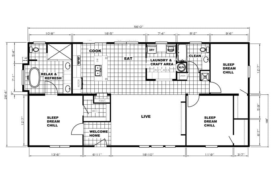 Floor plan for THE WASHINGTON (PATRIOT) GW