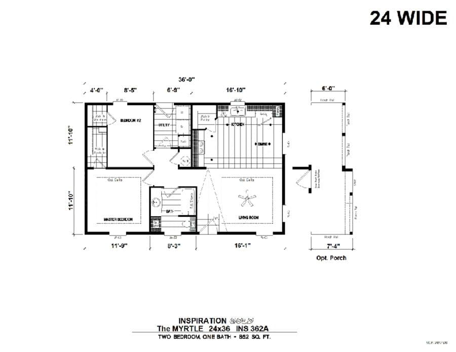 Floor plan for ING362A MYRTLE GW