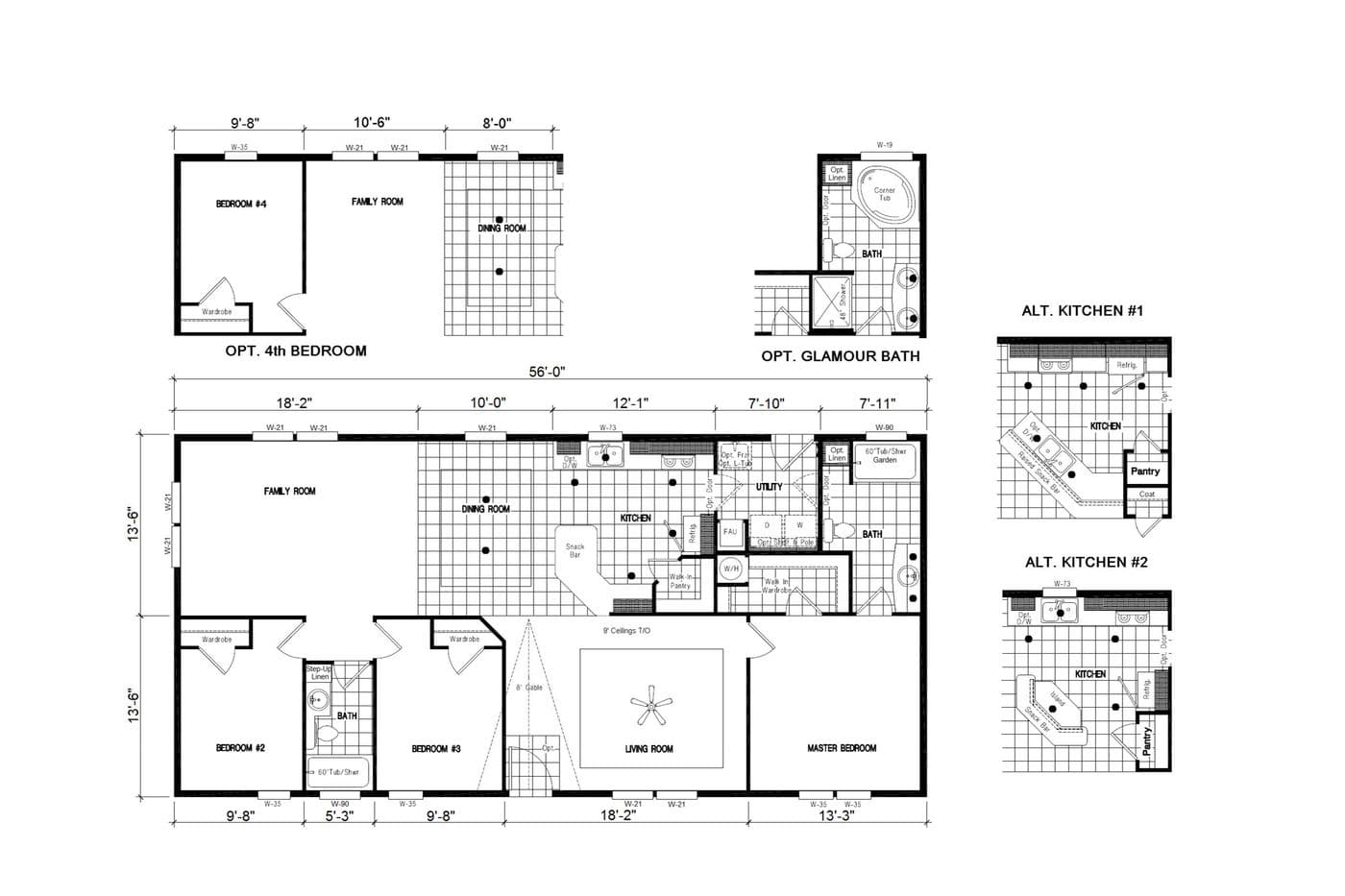 Floor plan for PREFERRED PLUS CP561F CLAYTON