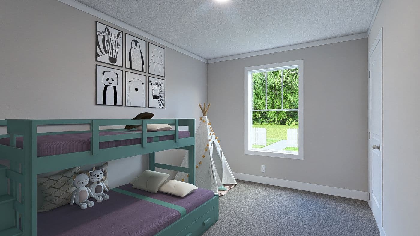 The UNDER PRESSURE Exterior. This Manufactured Mobile Home features 3 bedrooms and 2 baths.