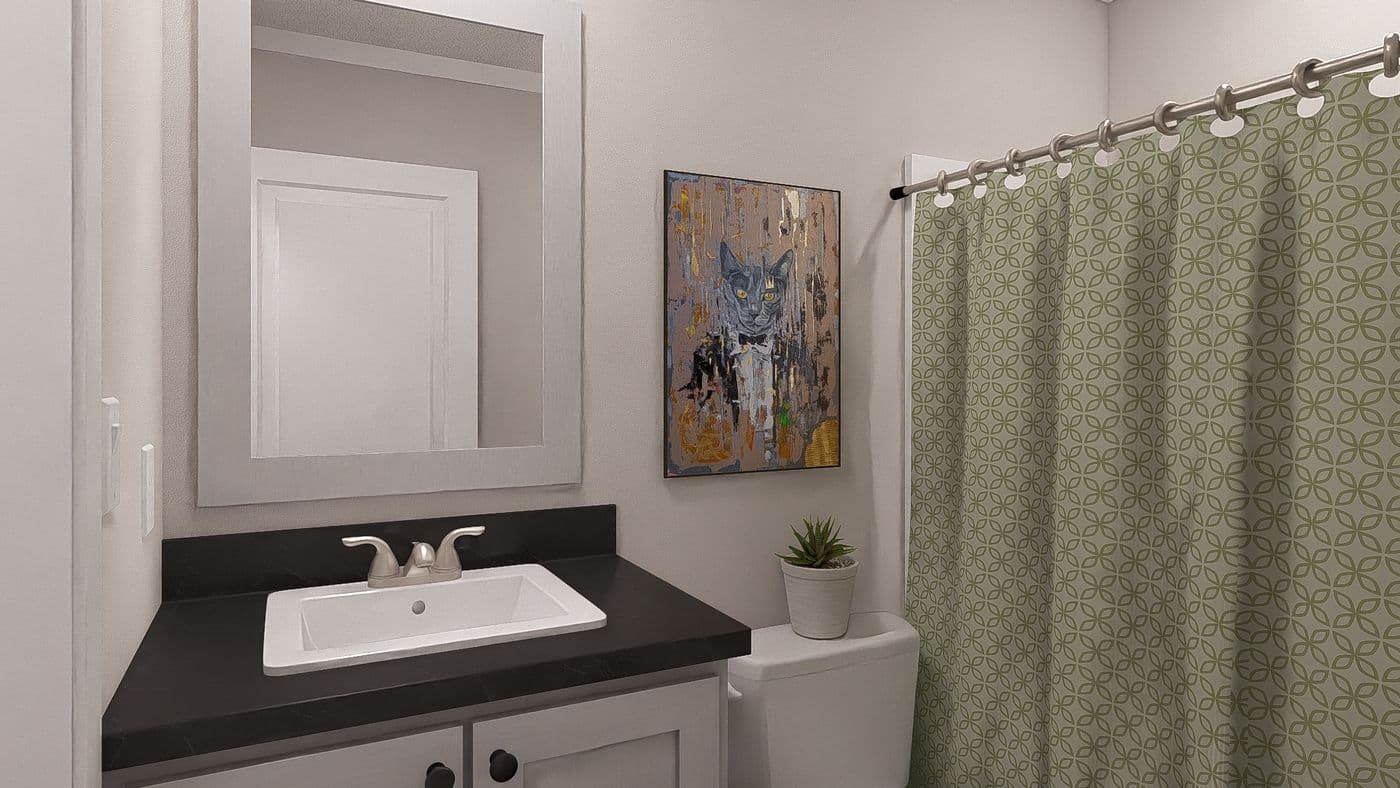 The BORN TO RUN Exterior. This Manufactured Mobile Home features 2 bedrooms and 2 baths.