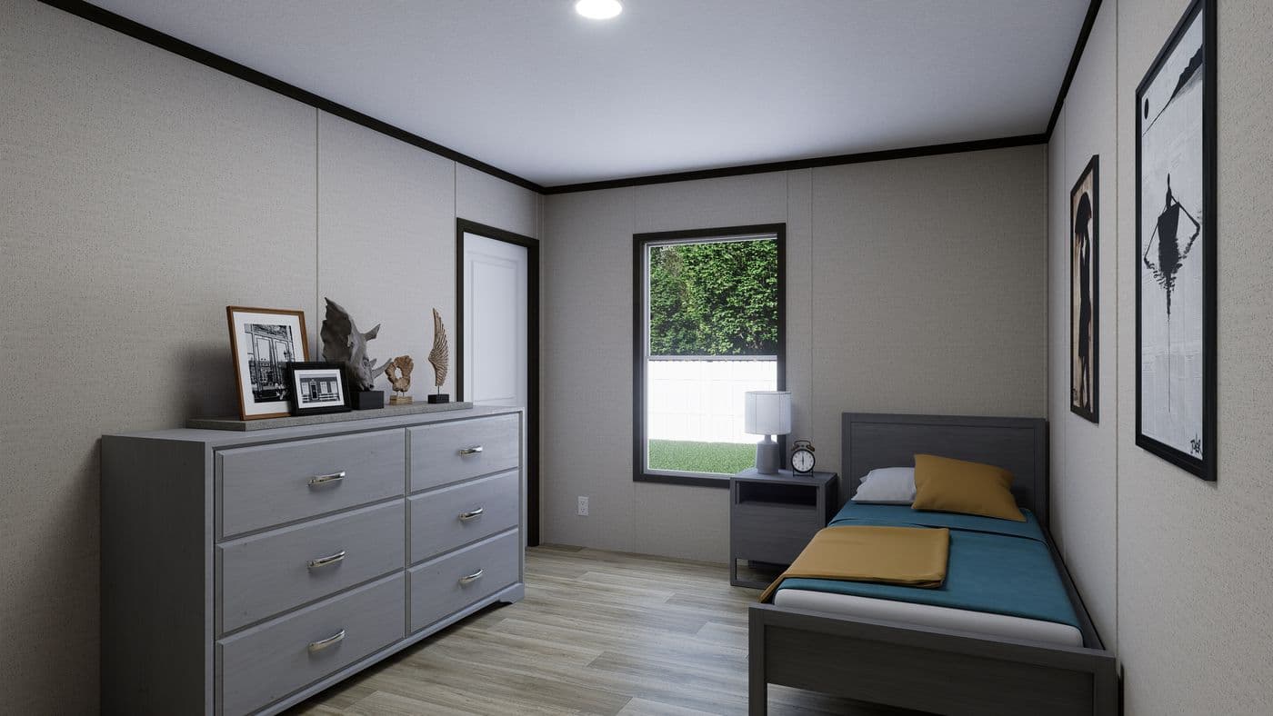 The THRIVE Exterior. This Manufactured Mobile Home features 4 bedrooms and 2 baths.