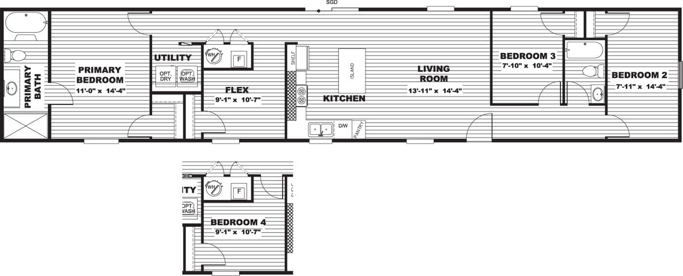 Floor plan for THE SENSATION - MOVE IN READY!