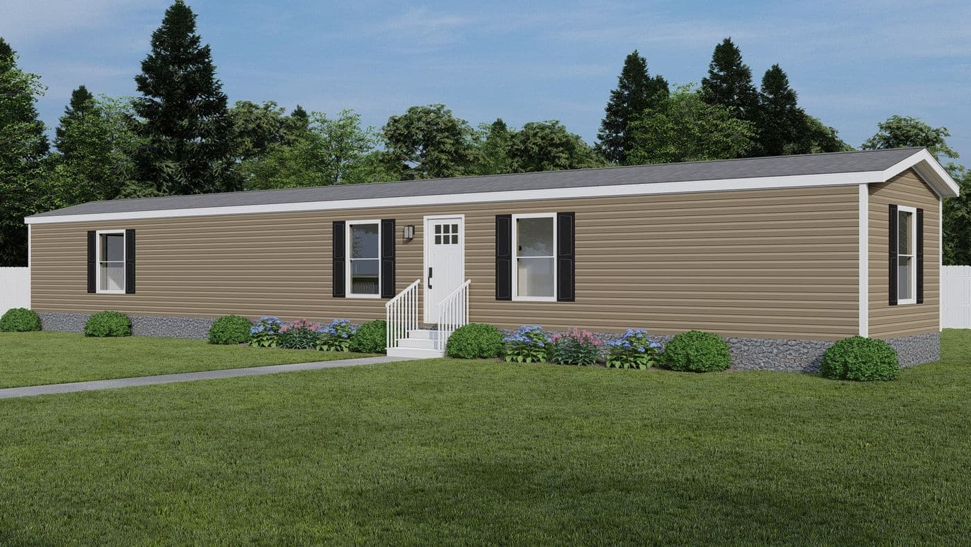 The ERIKSON Exterior. This Manufactured Mobile Home features 3 bedrooms and 2 baths.