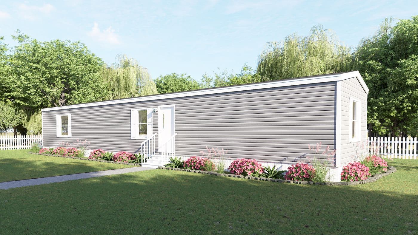 The HICKORY Exterior. This Manufactured Mobile Home features 3 bedrooms and 2 baths.