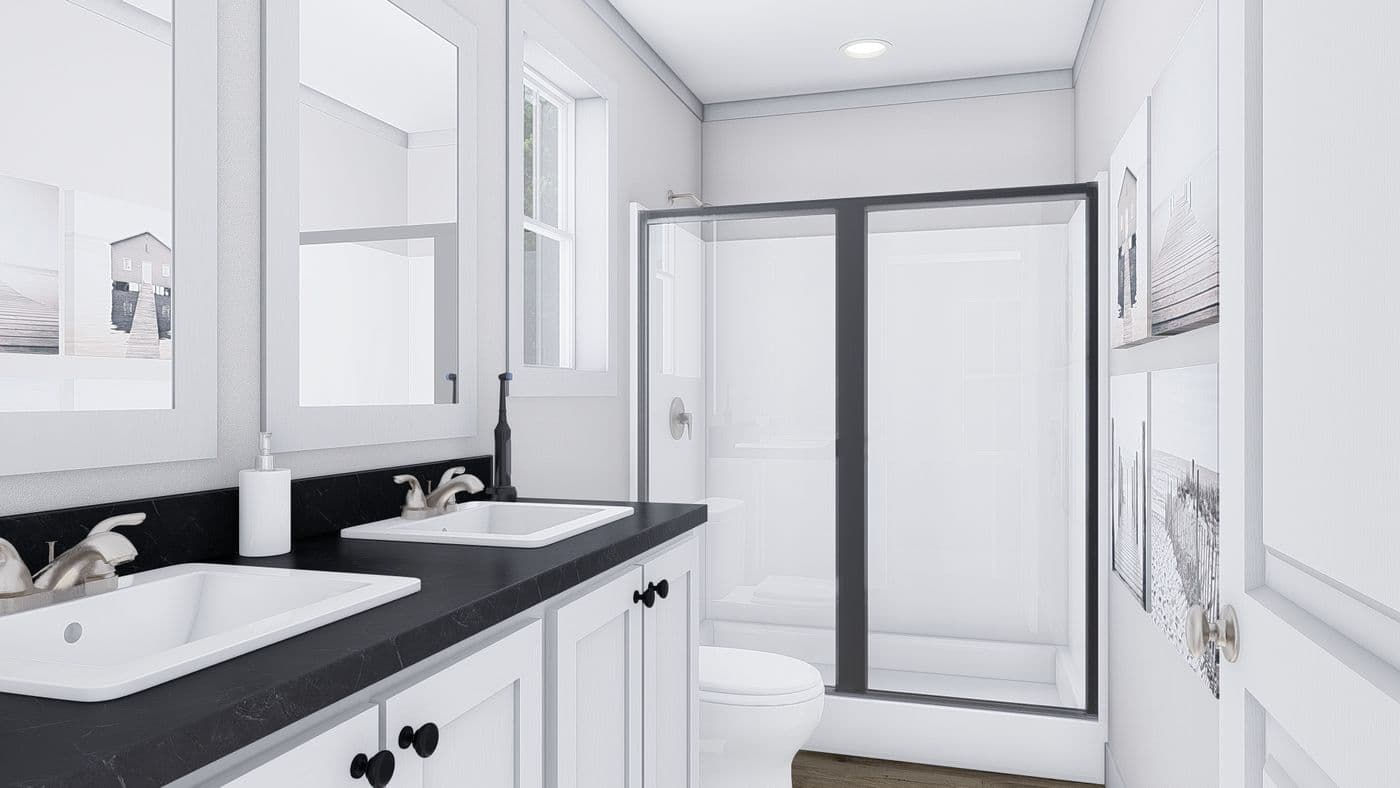 The MY GIRL Exterior. This Manufactured Mobile Home features 3 bedrooms and 2 baths.