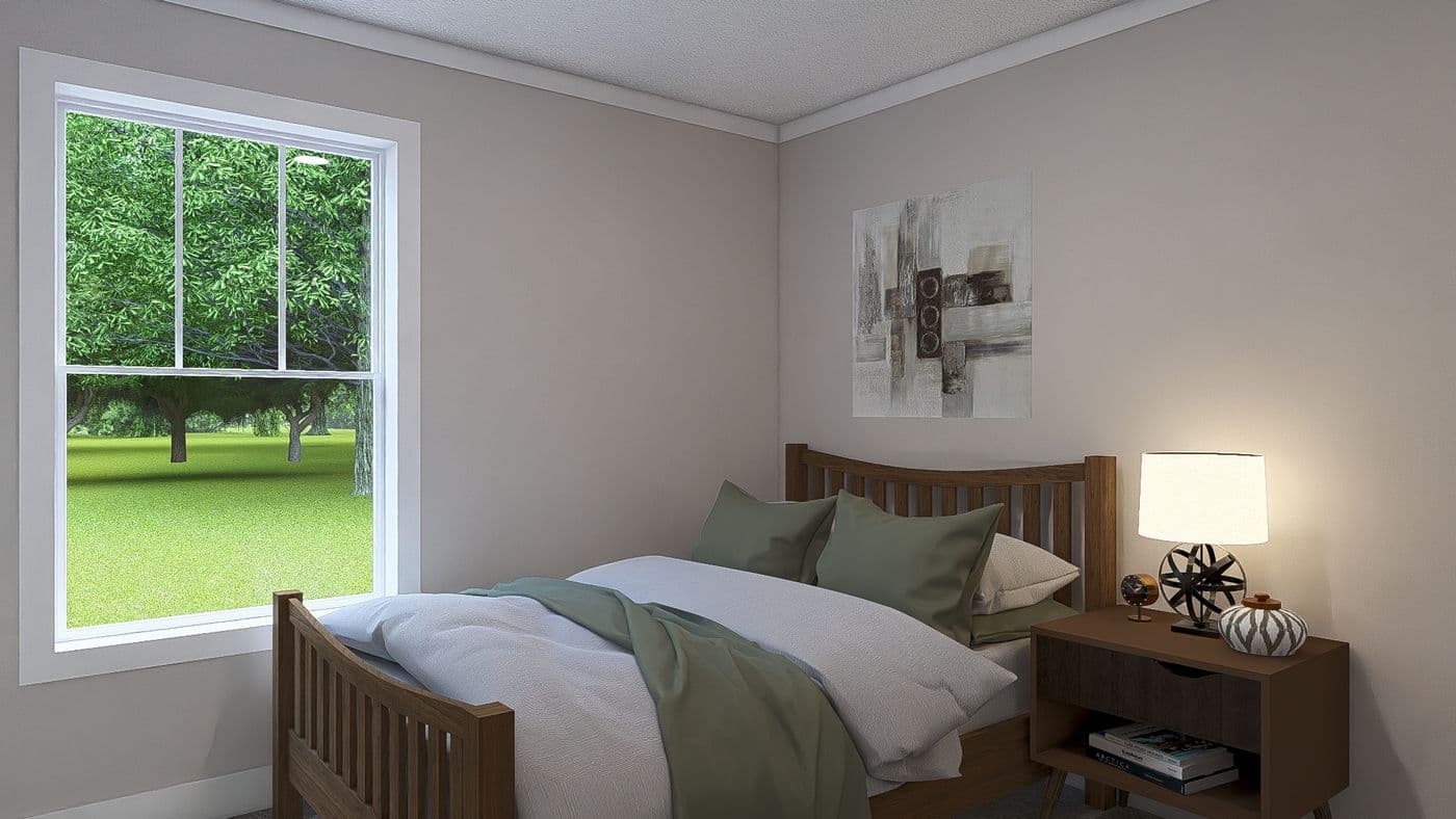 The WONDERFUL WORLD Exterior. This Manufactured Mobile Home features 3 bedrooms and 2 baths.