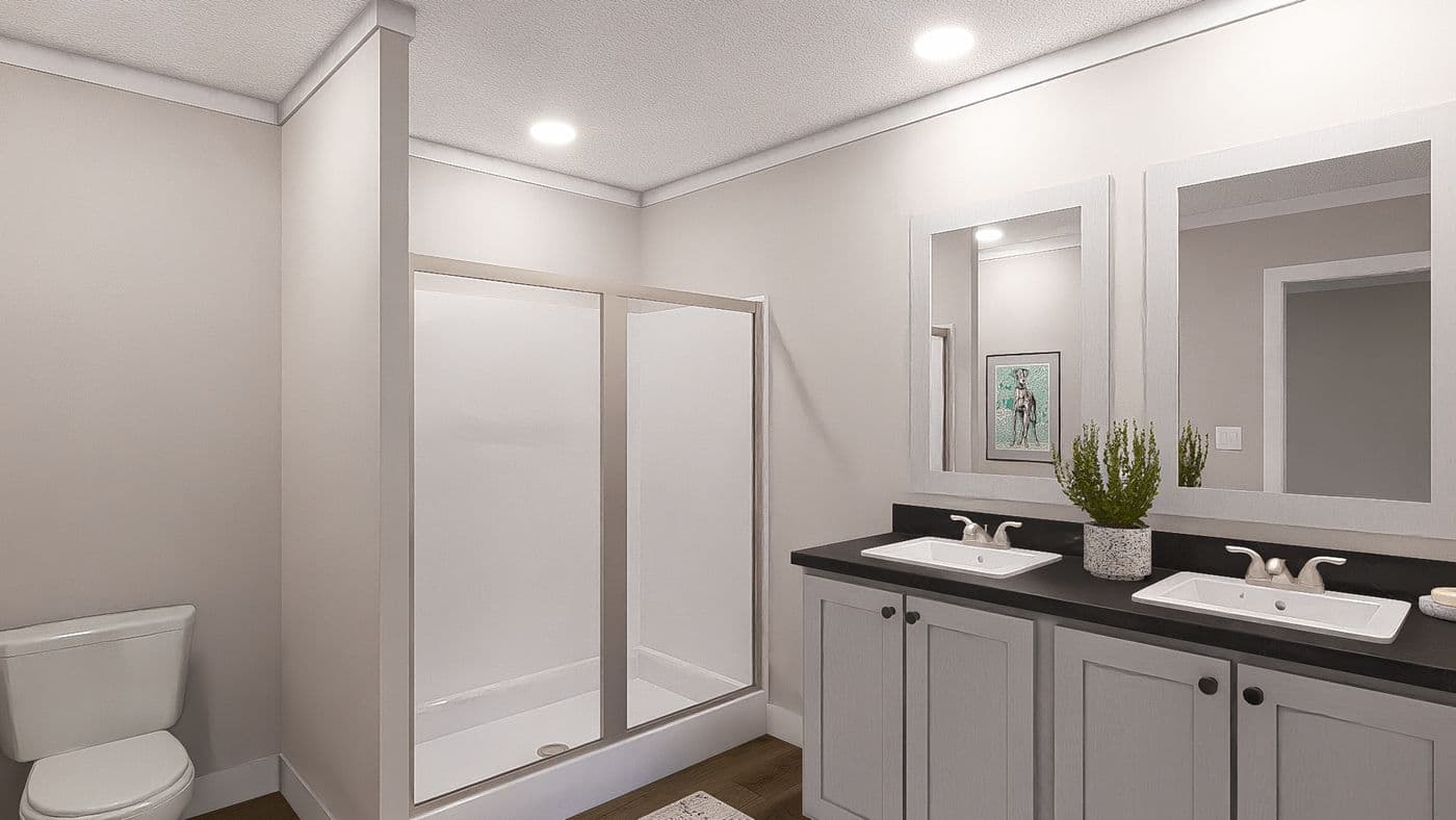 The SWEET CAROLINE Exterior. This Manufactured Mobile Home features 3 bedrooms and 2 baths.